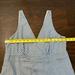J.Crew light blue & white striped v-neck cotton sleeveless top size 10 Photo 9