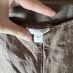 J.Jill  Love Linen Pull-On Slim Leg Pants Elastic Waist Pocket Brown Size M Photo 2