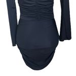 Ciao Lucia Bari Ruched Mini Dress Women’s Size XS Black Long Sleeve Nylon Photo 7