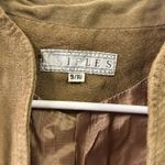 Vintage Suede Tan Open Front Pocket Jacket Puff Sleeve Womens Juniors 9 10 Photo 11