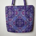 Vera Bradley Crosstown Tote Shoulder Bag Purple Lilac Tapestry Retired Pattern Photo 1