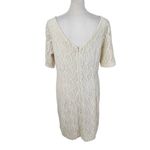 Ann Taylor Cream Embroidered Lace Dress NWT Size 10 Petite Cream Cocktail Dress Photo 1