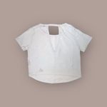 Adidas Small White Short Sleeve Mesh Top Photo 1