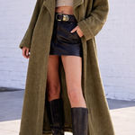 Free People  Shayla Beach Robe Olive Terry Duster Open Front Oversized Sz Medium Photo 0