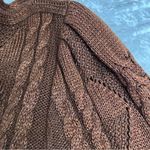 Vtg made in France Cozy Brown Diamond Cable Knit Sweater pullover no size tag Size M Photo 6
