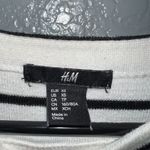 H&M Parisian Chic Striped Sweater Dress Size XS | Breton Nautical Gold Button Photo 2