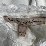 For Love & Lemons Ellery Blouse Women's Medium White Lace Long Sleeves Tunic Photo 6