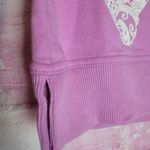 Disney  PARKS LAVENDER LACE MICKEY OUTLINE DECAL BUTTON BACK SWEATSHIRT S Photo 4