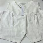Carole White Pinstripe Women's Vest Size XL Photo 6