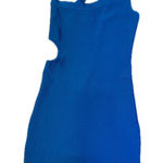 Bebe Blue One Shoulder Cut Out Bodycon Mini Dress XS Princess Blue Photo 0