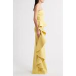 Chiara Boni  La Petite Robe Eliska Ruffle Strapless Gown Soleil Size IT 50/ US 14 Photo 2