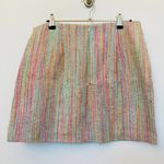Trina Turk NWT Rico Multi Yucatan Tweed Silk Metallic Knit Mini Skirt Size 10 Photo 4