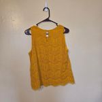 Faith and joy  Size Medium M Golden Rod Yellow Orange Blouse Lace Top Career Photo 1