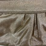 Steve Madden Small Shiny Metallic Gold Leather Frame Clutch Purse Photo 1