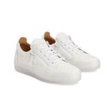 Giuseppe Zanotti  Women’s Frankie Embossed Leather Sneakers in White/Ivory Size 7 Photo 2