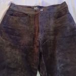 NY Jeans New York & Company Woman’s Lined Suede Pants Brown SZ 6 Photo 1