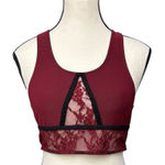 One Teaspoon  Wine Red Mesh Lace Bralette Size Small NWOT Casual Loungewear Bra Photo 0