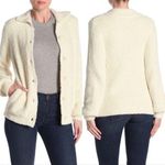 Susina Teddy Fleece Knit Cardigan Sweater Ivory S Photo 1