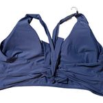 Universal Standard NWT  Size 2XL (30-32) Navy Blue Bikini Top Tie Back Adjustable Photo 2