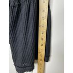 Free People  Top Size S Women's Waffle Knit DAHLIA Black Long Bell Sleeves Blouse Photo 8