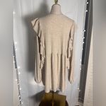 A Beautiful Soul Ruffle Babydoll Top 1X Taupe Knit Tiered Boho Cozy Long Sleeve Photo 1