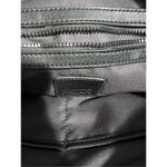 PAJAR Quilted Tote Bag Faux Fur Trim Black Shoulder Purse Winter Style Silver Photo 1