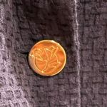 Draper James  Textured Cotton Navy Blazer with Gold Button Photo 3