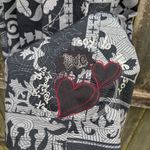 Desigual  Printed Black Gray Bodycon‎ Dress Medium Photo 2