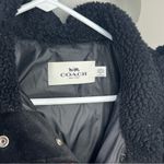 Coach Fair Isle Puffer Winter Jacket Size Large Red Wine, Burgundy, White, Black Photo 6