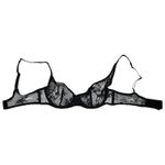 SKIMS  Unlined Lace Underwire Bra Black 34B Photo 4