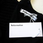 Reformation NWT  Nikita Midi in Black Tank Tie Straps Frill Hem Georgette Dress 6 Photo 1