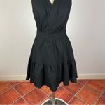 Avec Les Filles  Sleeveless Wrap Dress in Black Photo 3