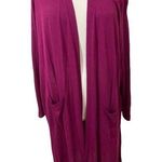 Ava & Viv Magenta longline sweater cardigan duster Photo 0