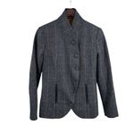 Jack Murphy Ladies Day Shetland Wool Jacket US 6 Moon Fabric Plaid Equestrian 6 Gray Photo 1
