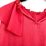 Maje NWT Lierro Ruffle Overlay Rouge Top Size Medium Photo 6