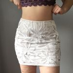 Verty  • White Sequin Floral Skirt Large Photo 1