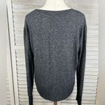 Me to We  Long Sleeve Tee V Neck Soft & Stretchy Charcoal Gray-Small Photo 1