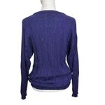 Diane Von Furstenberg Vintage  Cable Knit Sweater Purple Pullover Women’s Size S Photo 4