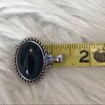 Lia Sophia  pendant silver tone setting with blue oval shaped stone Photo 4