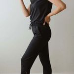 ALBION FIT Albion Black Cap Sleeve & Elastic Waist Jumpsuit Photo 1