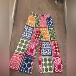 Farm Rio  wide leg crop pants linen tropical casual resort printed boho fall Photo 6