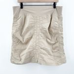 XCVI Wearables  Skirt Size Large Ruched Cotton Stretch Short Pull On Casual Boho Photo 0