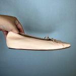 M.Gemi Leather Ballet Flats‎ Square Toe Bow Peach Nude Women's Shoes Pink Size 7.5 Photo 2