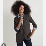 Madewell Houndstooth Wool Blend Blazer Jacket Women XL Fair Trade Certified Photo 2