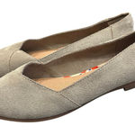 Toms  Desert Taupe Julie Suede Almond-Toe Flat Size 6.5 Casual Boho Office Career Photo 0