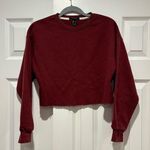 Forever 21  Burgundy Cropped Crewneck Photo 0