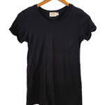 Nation Ltd Los Angeles Women's XS Black Pima Cotton Rolled Sleeve T-Shirt Photo 0