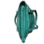 Coco + Carmen Seafoam Woven Side Studded Leather Tote/Shoulder Bag Green One Sz Photo 4