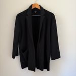 J.Crew Sophie Open Knit Black Sweater Blazer Size M Preppy Academia Minimalist Photo 3