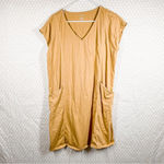 J. Jill PureJill Yellow Easy Knit Two Pocket Dress Size L Photo 1